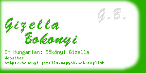 gizella bokonyi business card